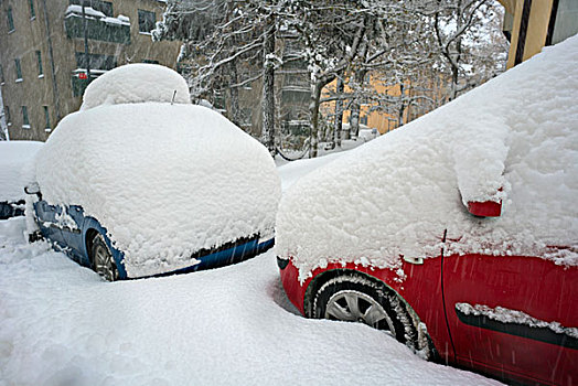 雪,停车