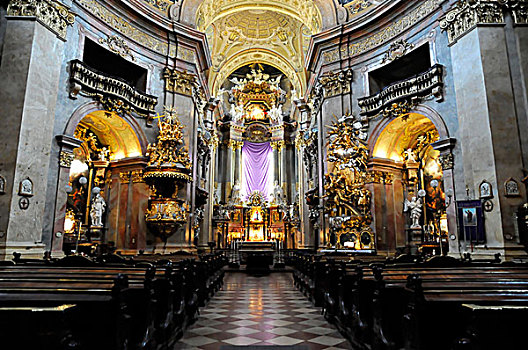 室内,教堂,维也纳,奥地利,欧洲