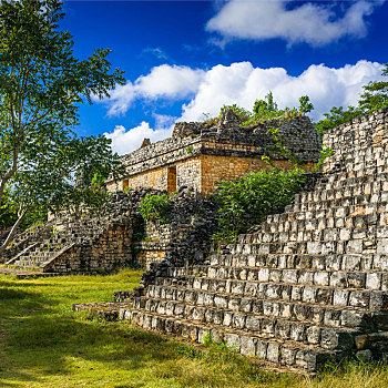 玛雅,遗迹,古老,金字塔,遗址,尤卡坦半岛,墨西哥