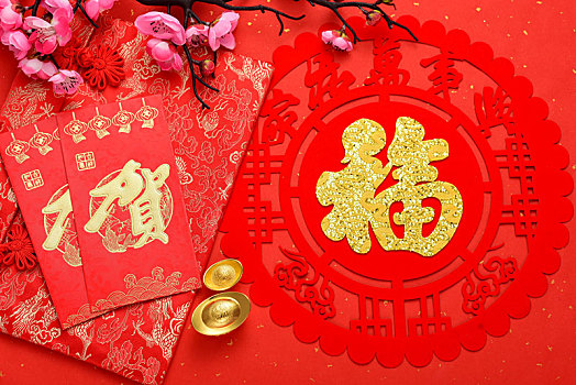 中国传统新年中国年背景素材