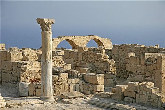 阿波罗,罗马,希腊,柱子,库伦古剧场,塞浦路斯