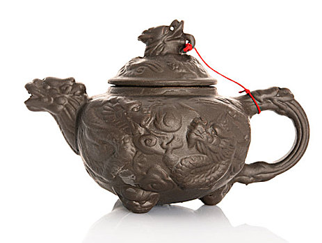 中国,旧式,茶壶