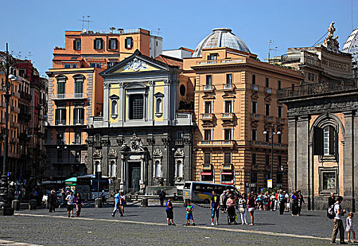 广场,看,南,那不勒斯,坎帕尼亚区,意大利,欧洲