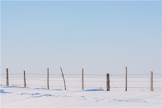 围栏,原生态,雪