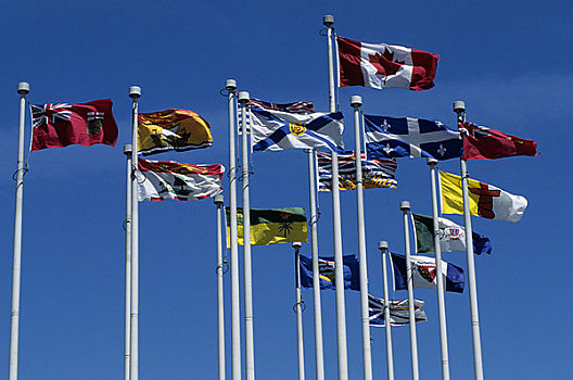 加拿大,不列颠哥伦比亚省,温哥华,游船,旗帜
