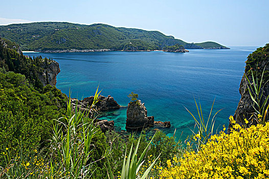湾,科孚岛,爱奥尼亚群岛,希腊,欧洲