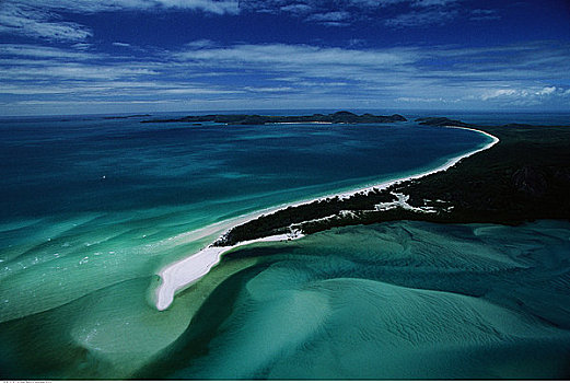 俯视,岛屿,昆士兰,澳大利亚
