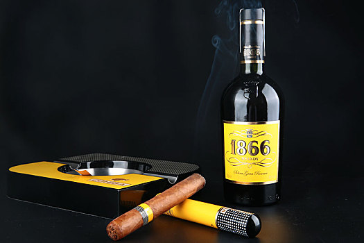 美酒洋酒西餐雪茄西式饮料玻璃香烟烟灰缸高端酒品酒瓶酒杯酒水品牌摄影