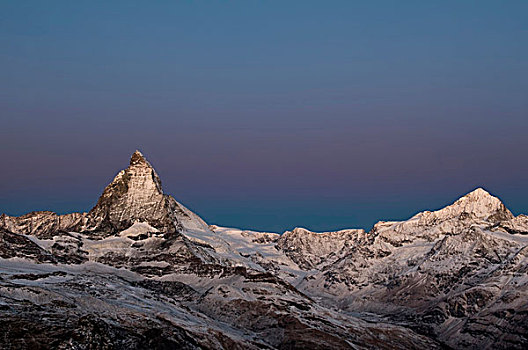 山,马塔角,正面,日出,策马特峰,瑞士,欧洲