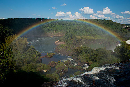 彩虹,上方,伊瓜苏瀑布