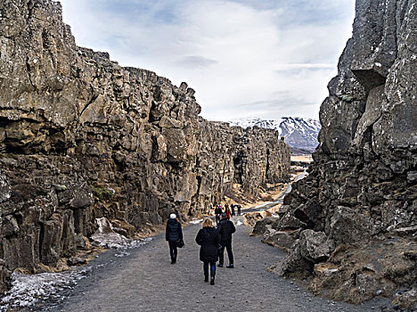 国家公园,冰岛,冬天,世界遗产,地质,裂缝,游人,欧洲,北欧,斯堪的纳维亚,大幅,尺寸