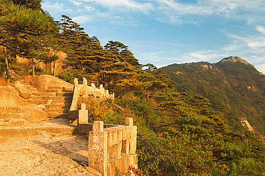 石头,台阶,黄山,安徽,中国