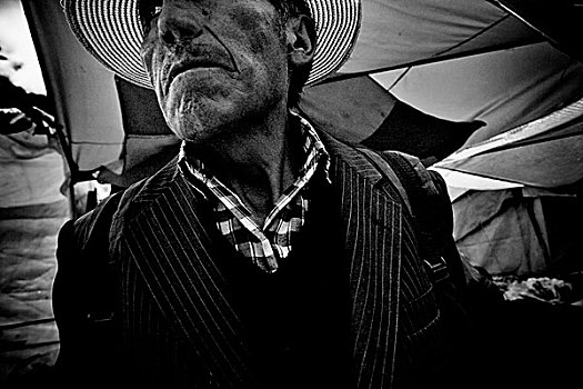 老人,地点,仪式,传统,种族,人,区域,南,玻利维亚,十一月,2008年