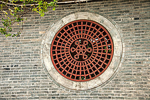 扬州瘦西湖法海寺墙窗