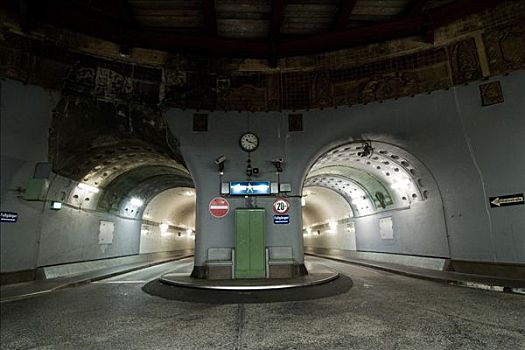 隧道,汉堡市,德国,欧洲