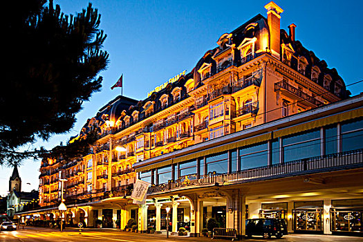 酒店,宫殿,蒙特勒,沃州,日内瓦湖,瑞士,欧洲