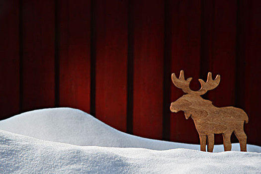 圣诞贺卡,白色背景,雪,留白,驼鹿