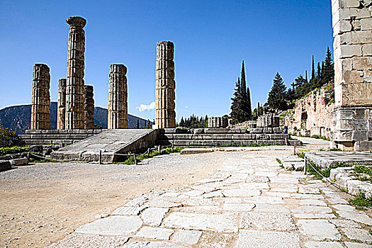 寺庙,阿波罗,特尔斐城,希腊