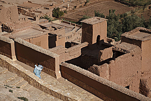 非洲,北非,摩洛哥,区域,瓦尔扎扎特,要塞,伴侣,游客