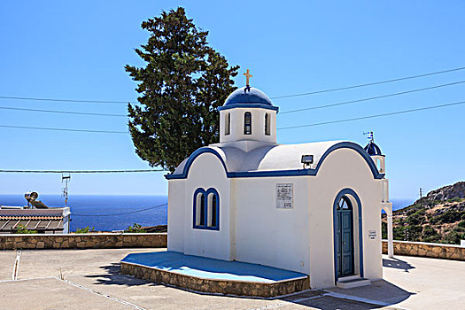 小教堂,卡帕索斯,多德卡尼斯群岛,南,爱琴海,希腊,欧洲