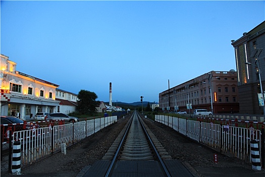 内蒙古阿尔山火车站轨道