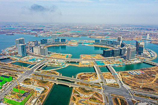 郑州金融岛鸟瞰图图片