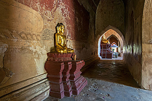佛,图像,苏拉马尼寺,蒲甘,缅甸
