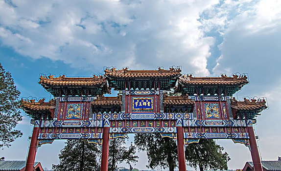 北京市颐和园古建景观