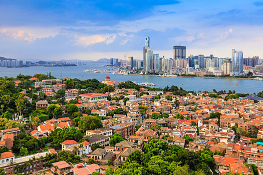 中国厦门鼓浪屿全景