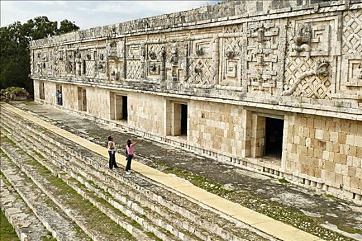 宫殿,玛雅,遗迹,乌斯马尔,尤卡坦半岛,墨西哥