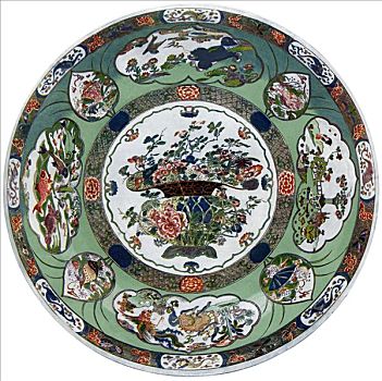 中国,瓷器,盘子,时期,17世纪