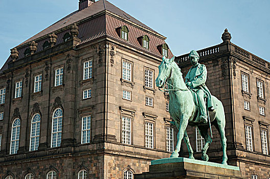丹麦,哥本哈根,斯拉特绍曼,国王,基督教,雕塑