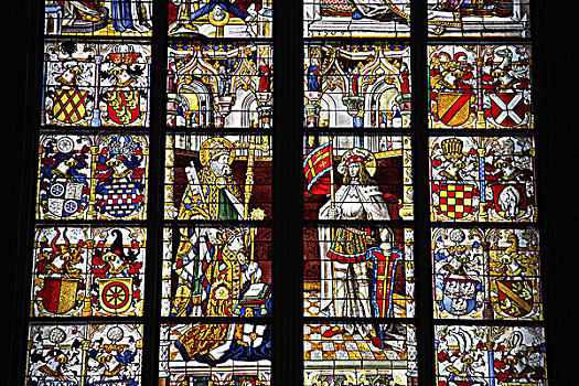 德国,科隆,大教堂,彩色玻璃窗
