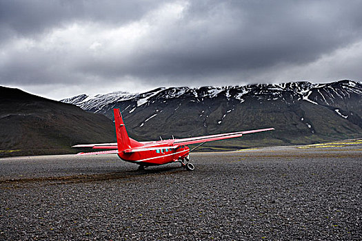 碰撞,飞机,冰岛,高地