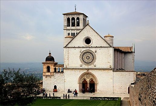 寺院,教堂,阿西尼城,翁布里亚,意大利,欧洲