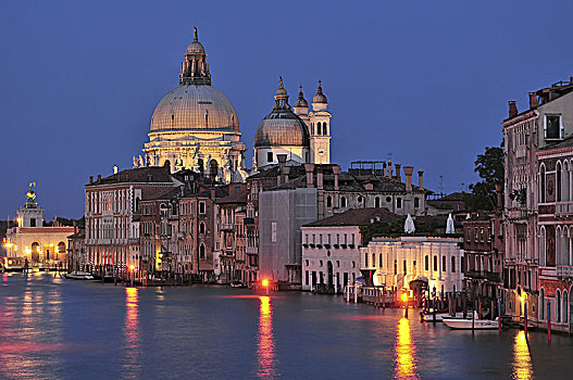 漂亮,风景,大运河,大教堂,圣马利亚,行礼,威尼斯,意大利