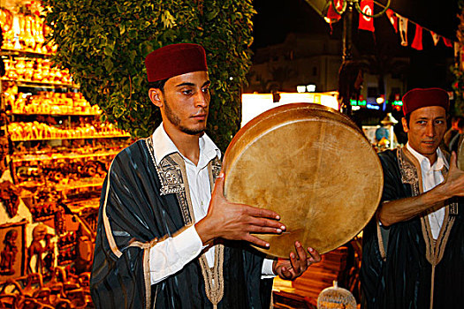 音乐人,苏非派,宗教仪式,哈马麦特,突尼斯,北非