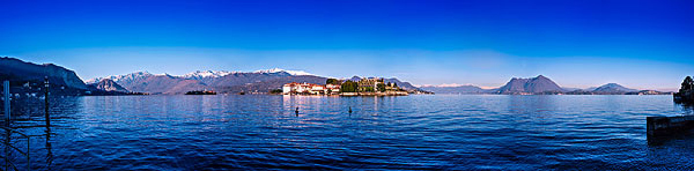 全景,马焦雷湖,意大利