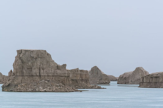 中国,青海,水上,雅丹