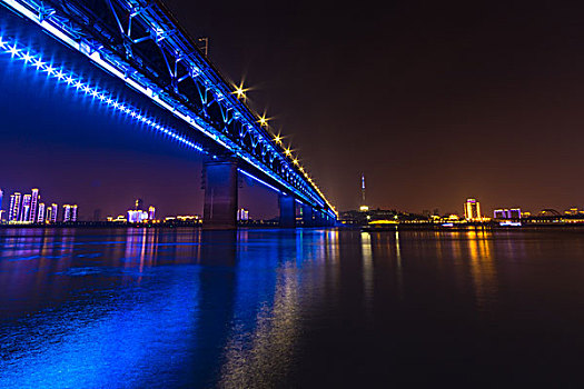 长江大桥日落