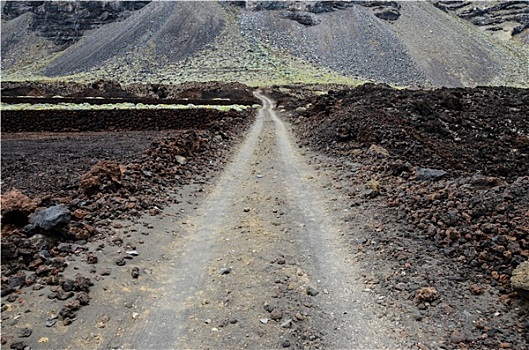 石头,道路,火山,荒芜