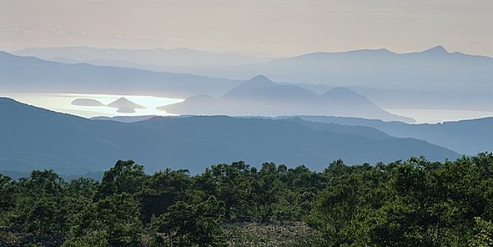 湖,风景,岬角