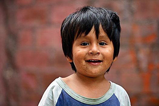 男孩,5岁,头像,利马,秘鲁,南美
