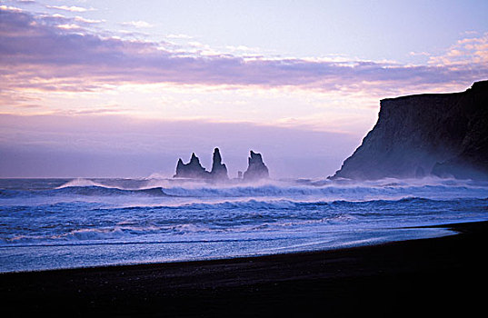 日落,冰岛