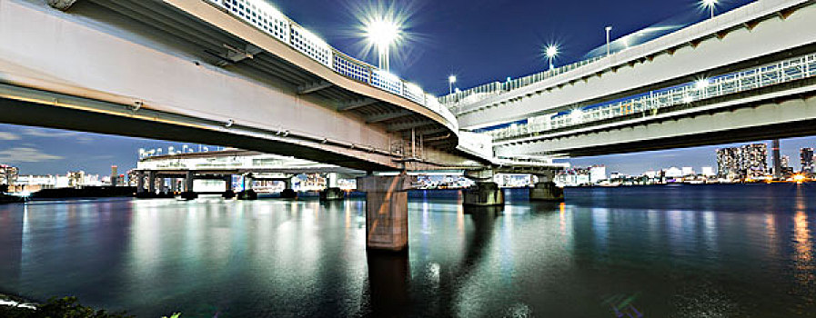 桥,东京,夜晚