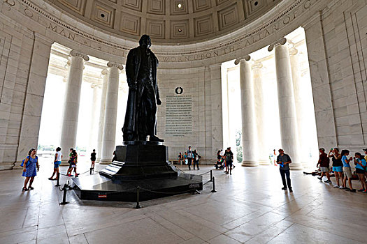 雕塑,杰斐逊,杰佛逊纪念馆,商场,华盛顿,华盛顿特区,美国,北美