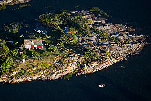 房子,湖,瑞典
