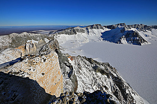 冰雪长白山天池