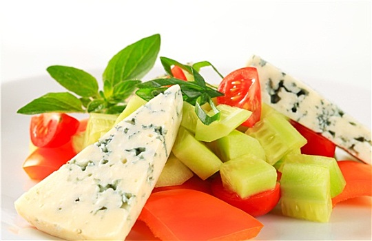 蔬菜沙拉,蓝纹奶酪