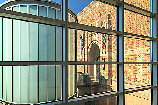 风景,室外,窗户,靠近,入口,画廊,华盛顿大学,校园,西雅图,美国
